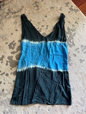 Blue Life Black & Turquoise Tie-Dye Mini Dress